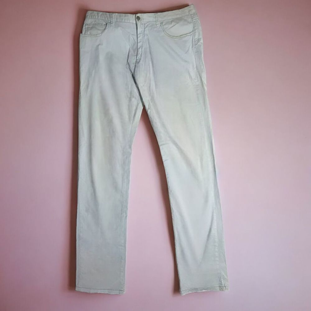 🟢 Zanella Men’s Green Stretch 5-Pocket Jeans 🇮🇹 Size 36x32 Made in Italy Casual